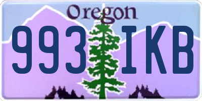 OR license plate 993IKB