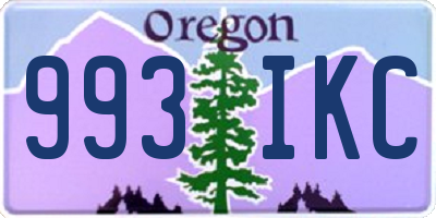 OR license plate 993IKC