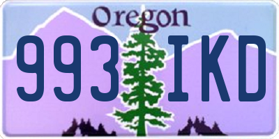 OR license plate 993IKD