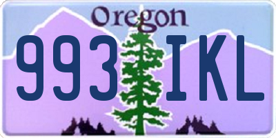 OR license plate 993IKL