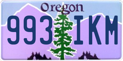 OR license plate 993IKM