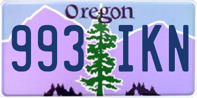 OR license plate 993IKN