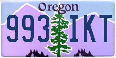 OR license plate 993IKT