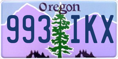 OR license plate 993IKX