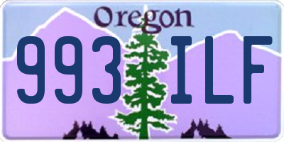 OR license plate 993ILF