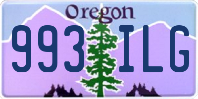 OR license plate 993ILG