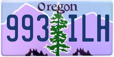 OR license plate 993ILH
