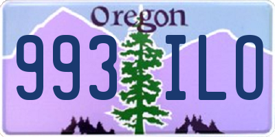 OR license plate 993ILO