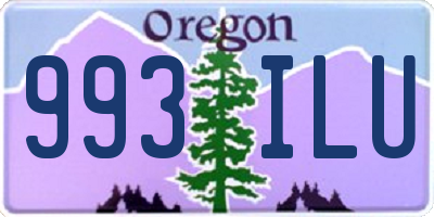 OR license plate 993ILU