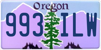 OR license plate 993ILW