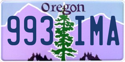 OR license plate 993IMA