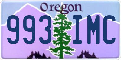 OR license plate 993IMC