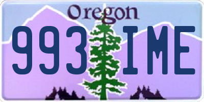 OR license plate 993IME