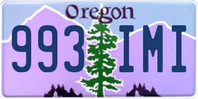 OR license plate 993IMI