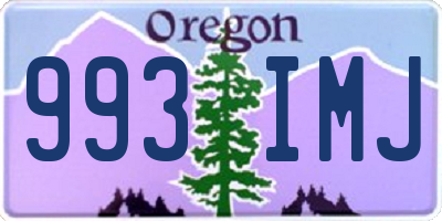 OR license plate 993IMJ
