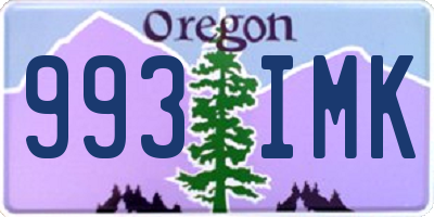 OR license plate 993IMK