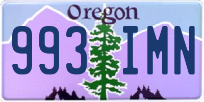 OR license plate 993IMN