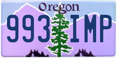 OR license plate 993IMP