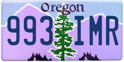 OR license plate 993IMR