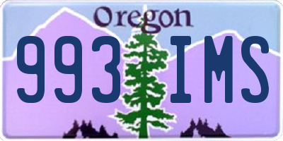 OR license plate 993IMS