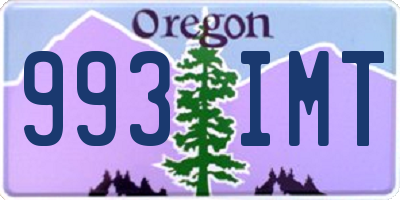 OR license plate 993IMT