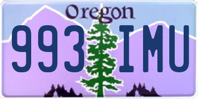 OR license plate 993IMU