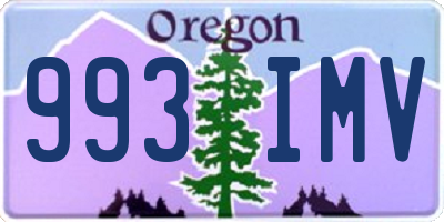 OR license plate 993IMV