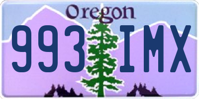 OR license plate 993IMX