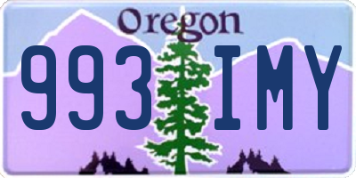 OR license plate 993IMY