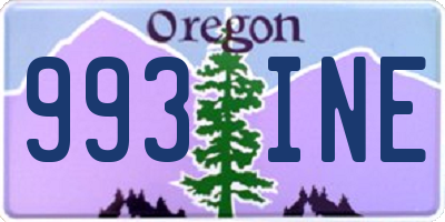 OR license plate 993INE