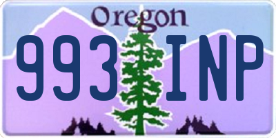 OR license plate 993INP