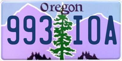 OR license plate 993IOA