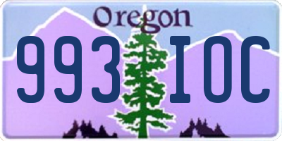 OR license plate 993IOC