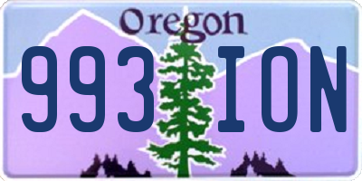 OR license plate 993ION