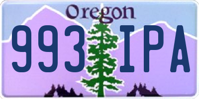OR license plate 993IPA