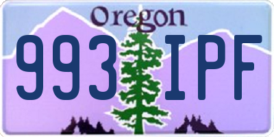 OR license plate 993IPF