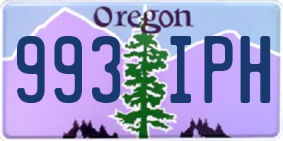 OR license plate 993IPH