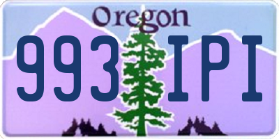 OR license plate 993IPI