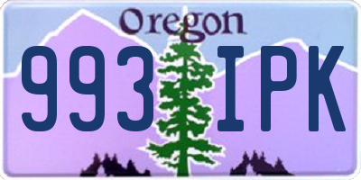 OR license plate 993IPK