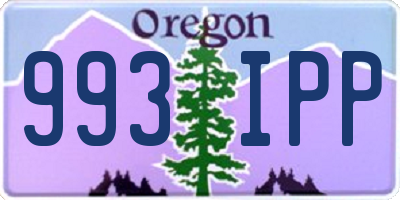 OR license plate 993IPP