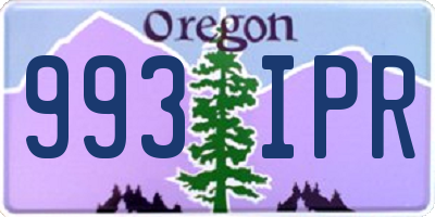 OR license plate 993IPR