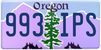 OR license plate 993IPS