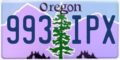 OR license plate 993IPX