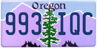 OR license plate 993IQC