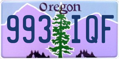 OR license plate 993IQF