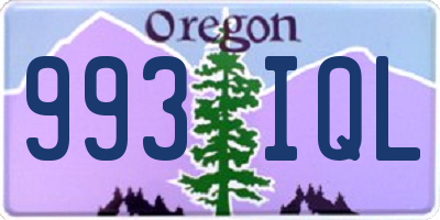 OR license plate 993IQL