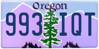 OR license plate 993IQT