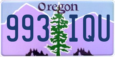 OR license plate 993IQU