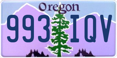 OR license plate 993IQV