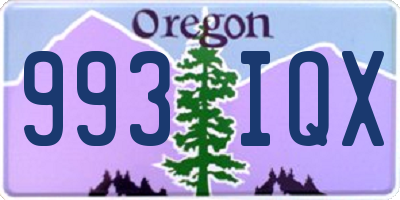 OR license plate 993IQX